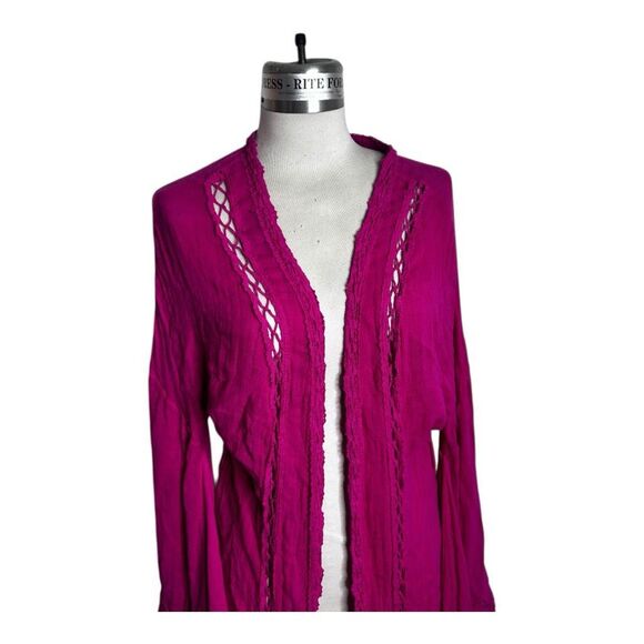 Jen’s Pirate Booty Revolve Magenta Duster Robe Size XS Beachy Coastal Boho - Picture 3 of 12